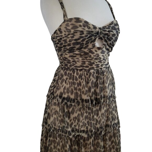 Emeral Sundae Juniors' Animal Printed Cutout Short Fit & Flare Dress size M - Picture 3 of 5